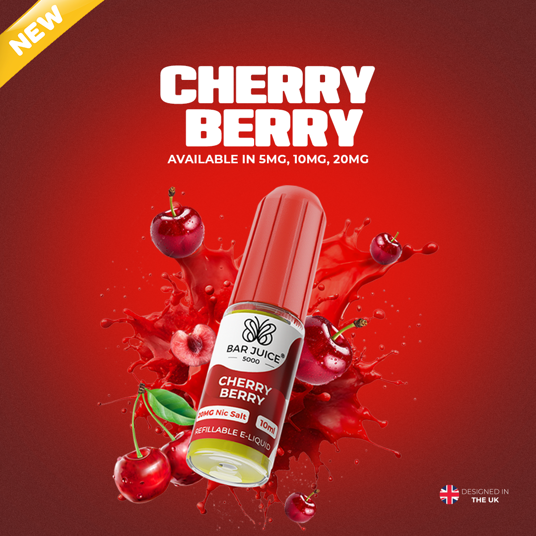 elf bar vape uk Child Resistant Cap Cloud Nurdz 100ml - Cherry Berry E-Liquid Flavor And  Vaping Equipment main image 0