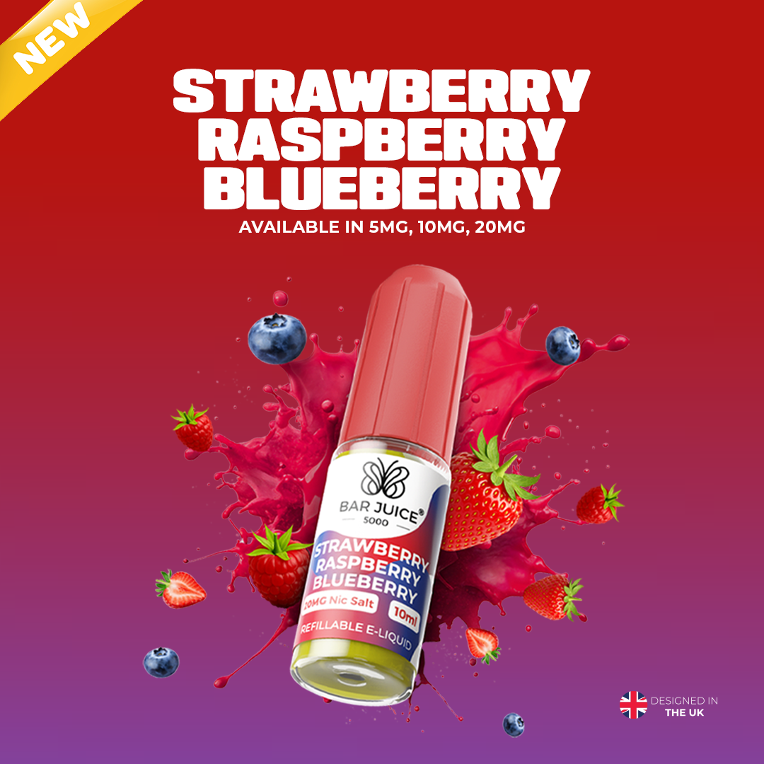 Strawberry Raspberry Blueberry Nic Salt E-Liquid | Vape Juice by Bar Juice   BAR JUICE