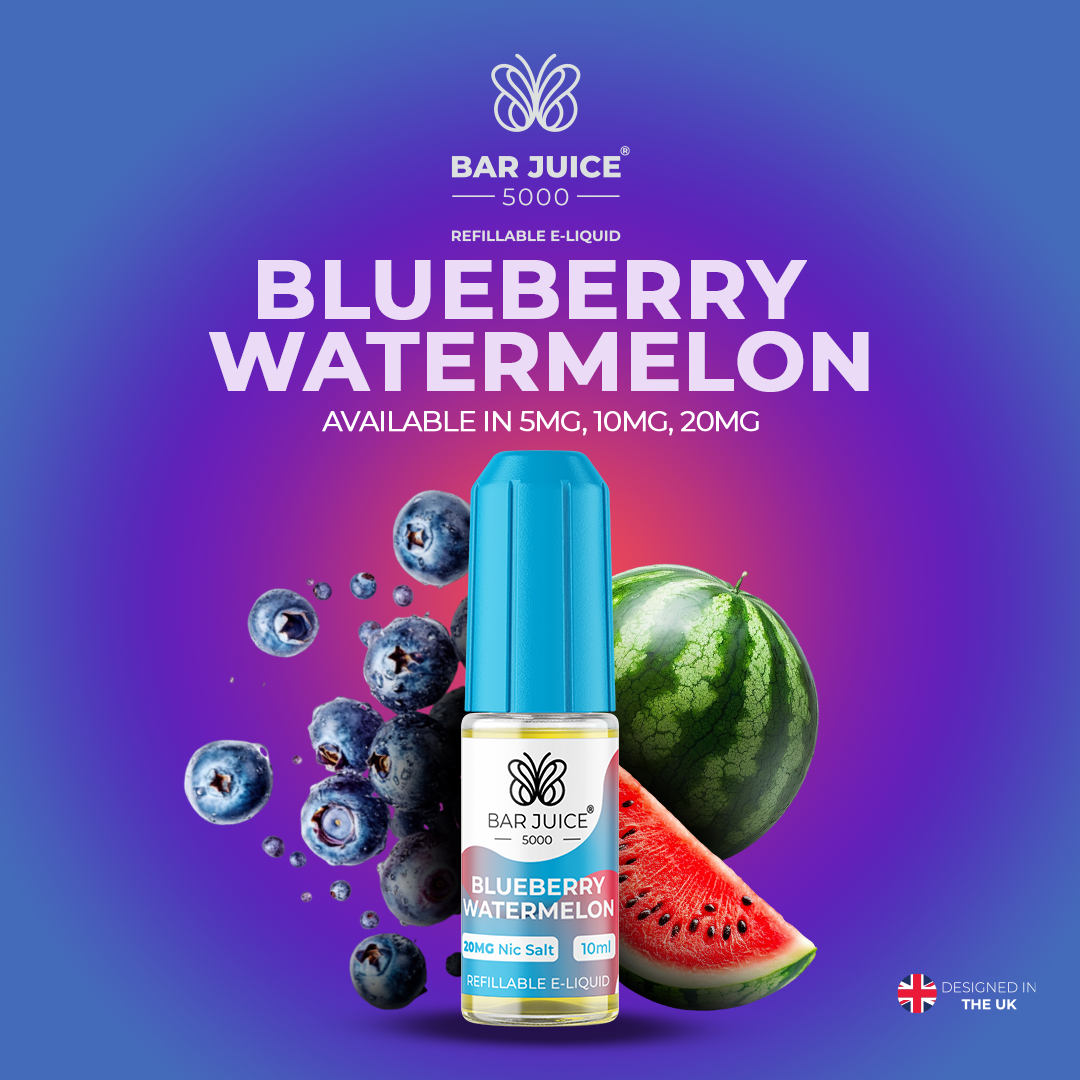 Blueberry Watermelon Nic Salt E-Liquid | Vape Juice by Bar Juice BAR JUICE Blueberry Watermelon Nic Salt E-Liquid | Vape Juice by Bar Juice BAR JUICE
