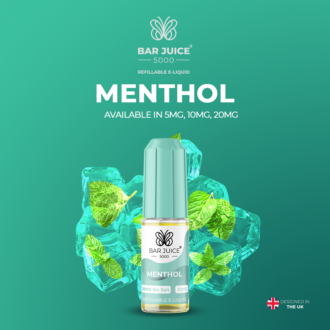 Menthol Nic Salt E-Liquid | Vape Juice by Bar Juice BAR JUICE Menthol Nic Salt E-Liquid | Vape Juice by Bar Juice BAR JUICE