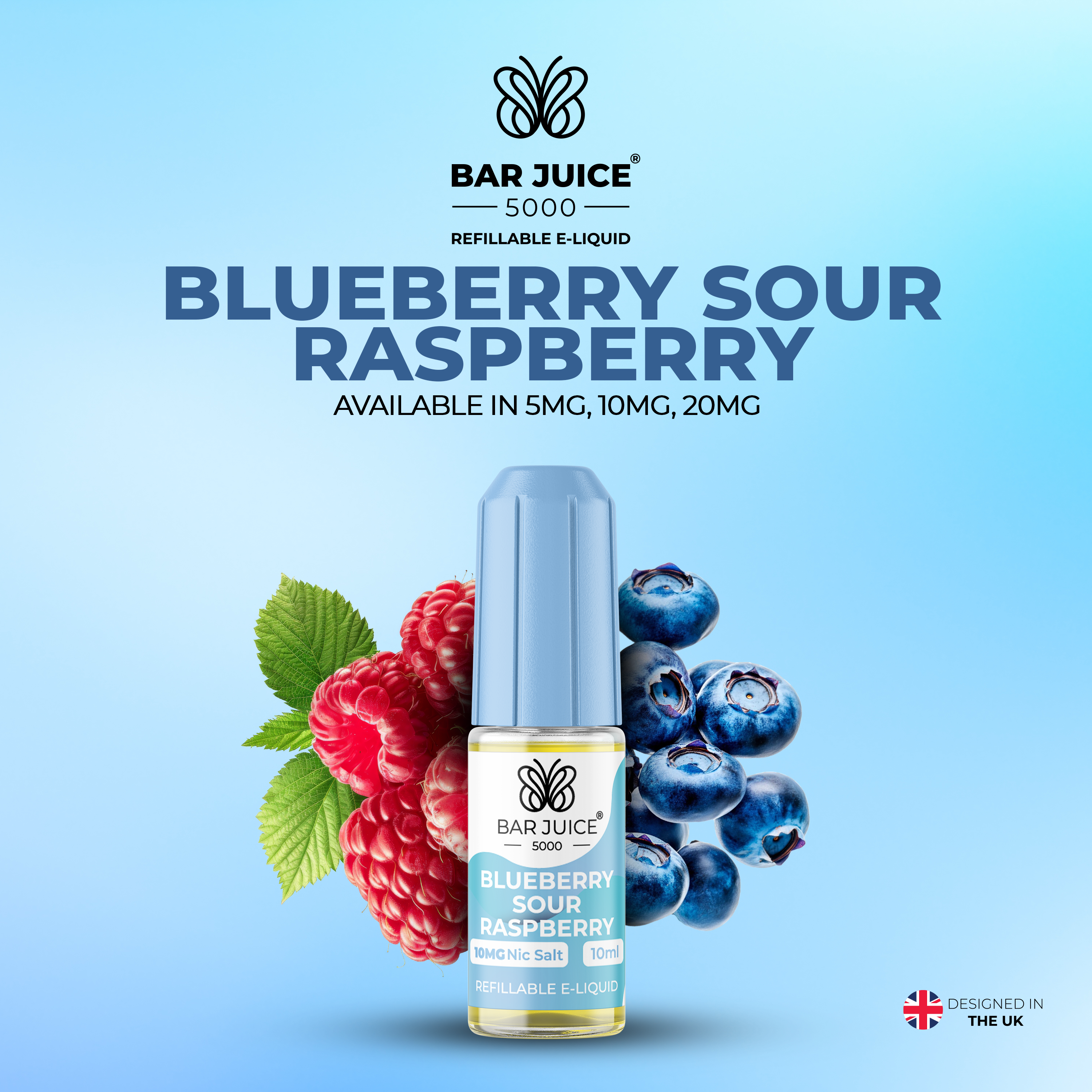 Blueberry Sour Raspberry Nic Salt E-Liquid | Vape Juice by Bar Juice BAR JUICE Blueberry Sour Raspberry Nic Salt E-Liquid | Vape Juice by Bar Juice BAR JUICE