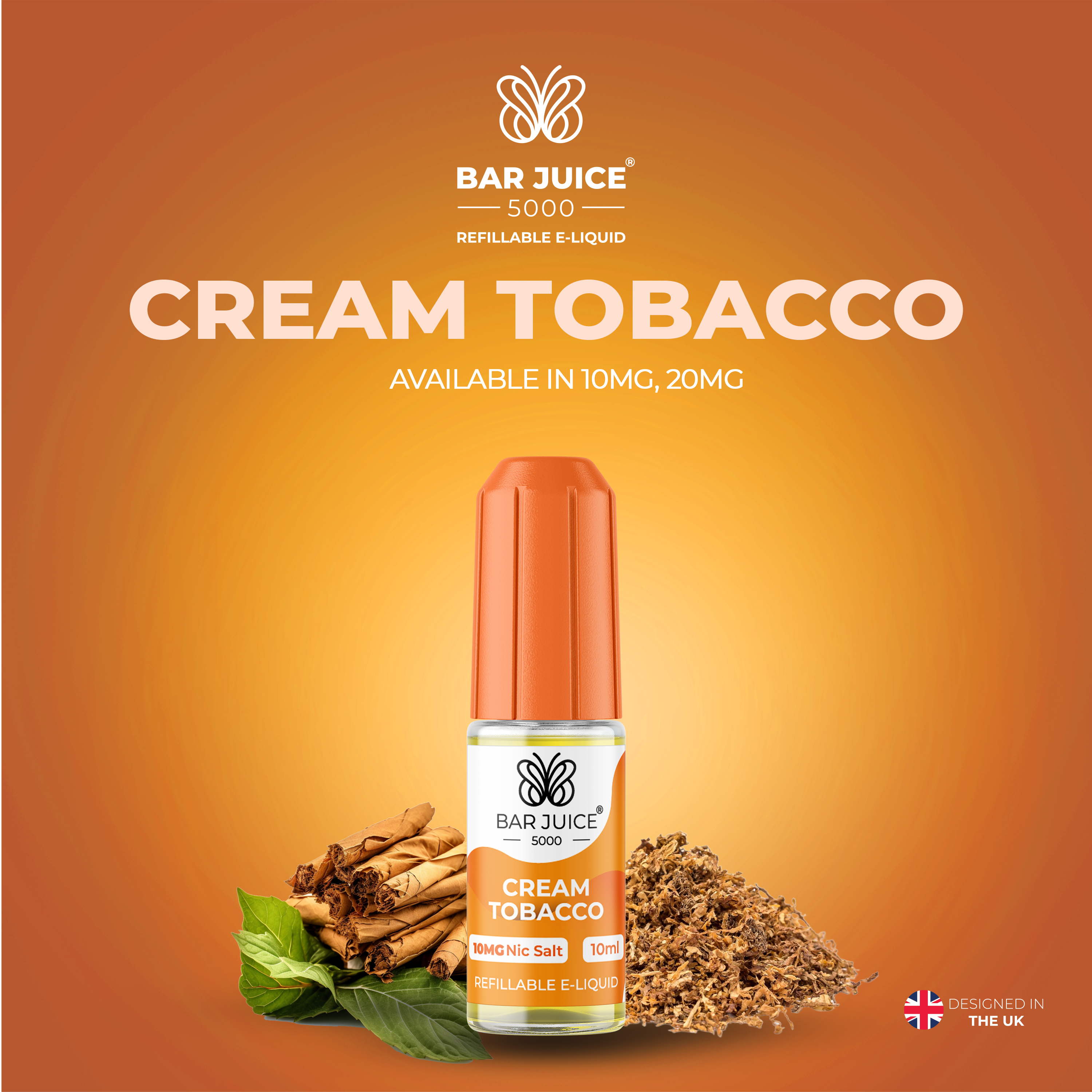 Cream Tobacco Nic Salt E-Liquid | Vape Juice by Bar Juice Cream Tobacco Nic Salt E-Liquid | Vape Juice by Bar Juice