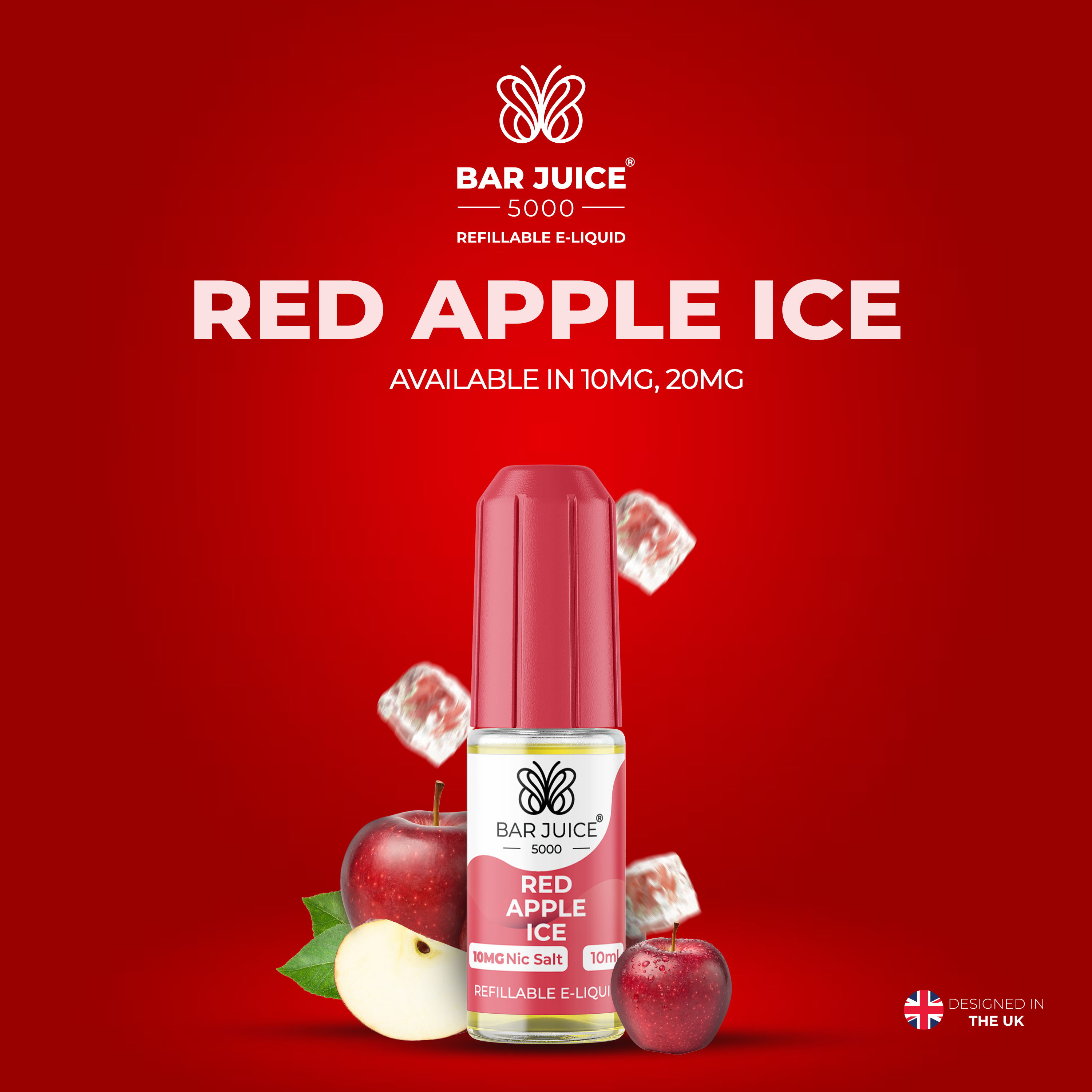 Red Apple Ice Nic Salt E-Liquid | Vape Juice by Bar Juice BAR JUICE Red Apple Ice Nic Salt E-Liquid | Vape Juice by Bar Juice BAR JUICE