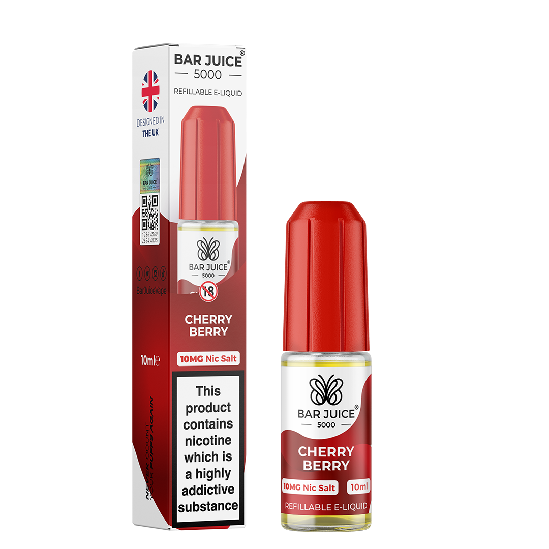 Cherry Berry Nic Salt E-Liquid | Vape Juice by Bar Juice BAR JUICE Cherry Berry Nic Salt E-Liquid | Vape Juice by Bar Juice BAR JUICE