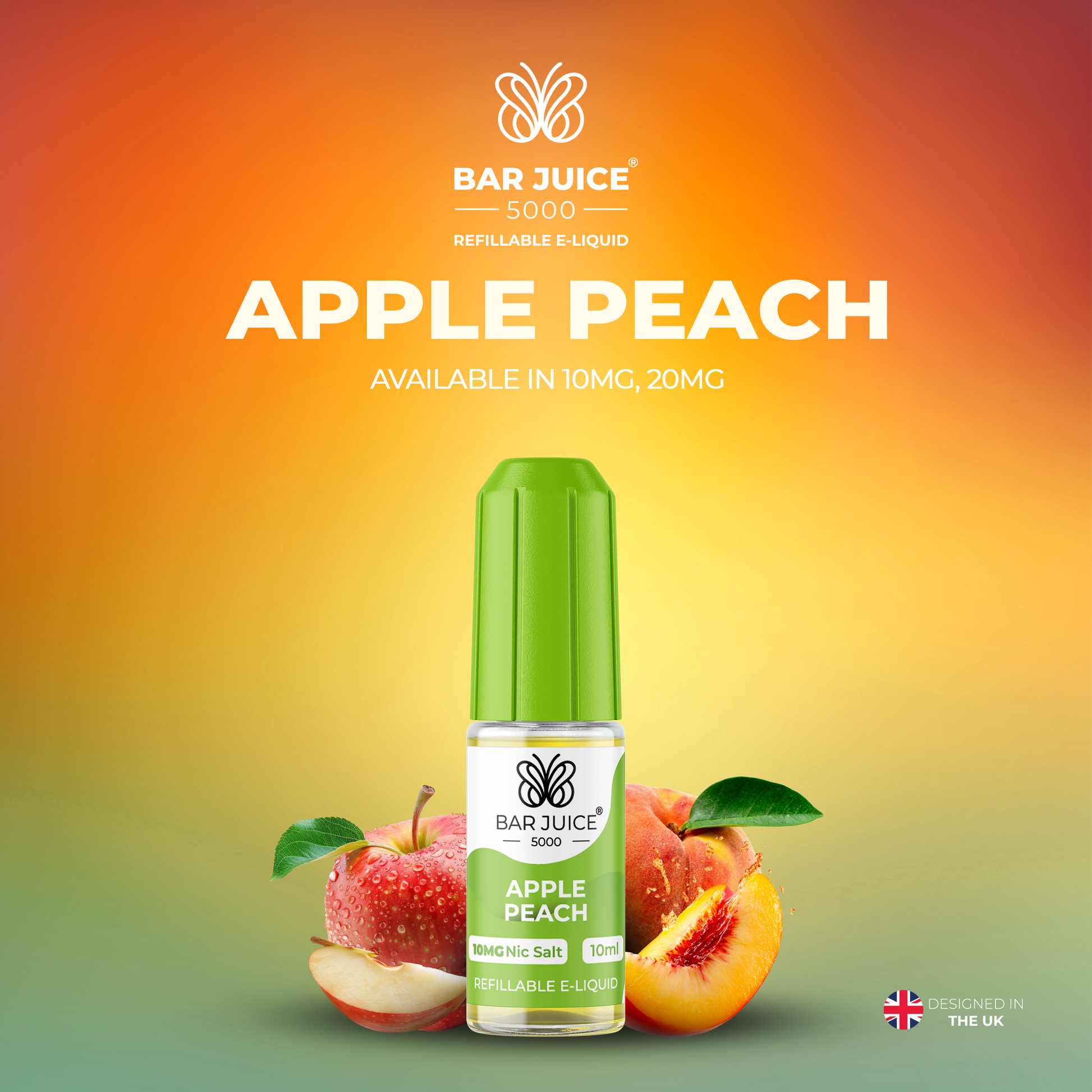 Apple Peach Nic Salt E-Liquid | Vape Juice by Bar Juice BAR JUICE Apple Peach Nic Salt E-Liquid | Vape Juice by Bar Juice BAR JUICE