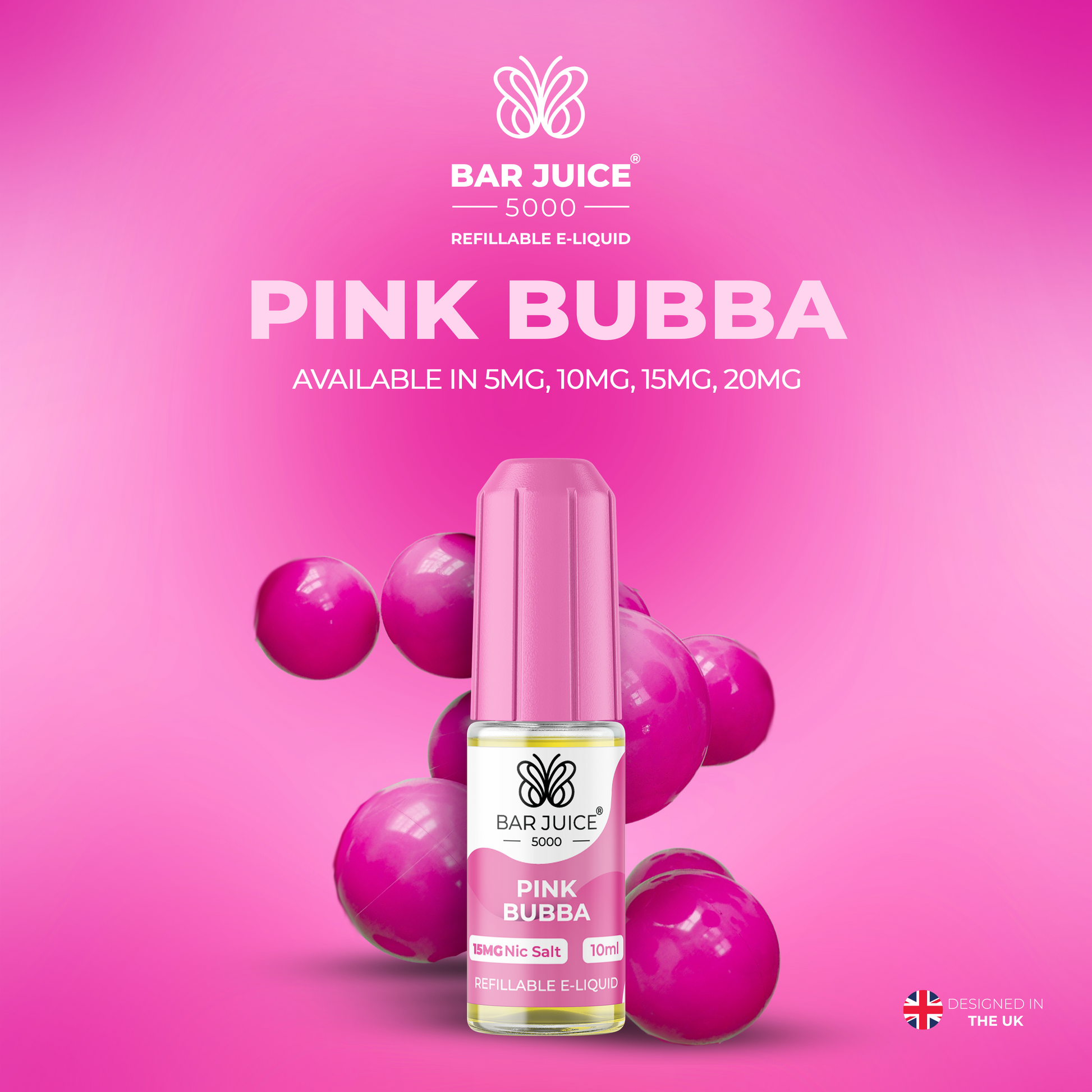 Pink Bubba Nic Salt E-Liquid | Vape Juice by Bar Juice BAR JUICE Pink Bubba Nic Salt E-Liquid | Vape Juice by Bar Juice BAR JUICE