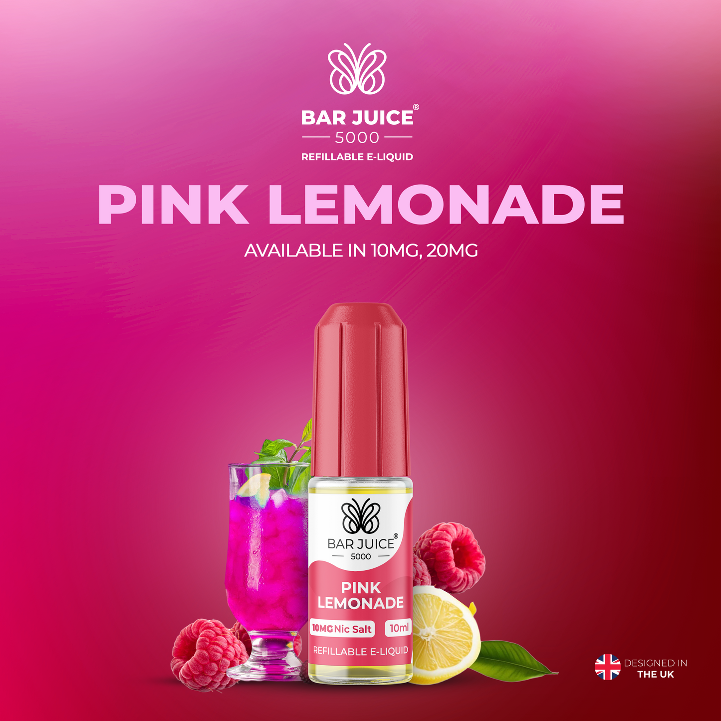 Pink Lemonade Nic Salt E-Liquid | Vape Juice by Bar Juice BAR JUICE Pink Lemonade Nic Salt E-Liquid | Vape Juice by Bar Juice BAR JUICE