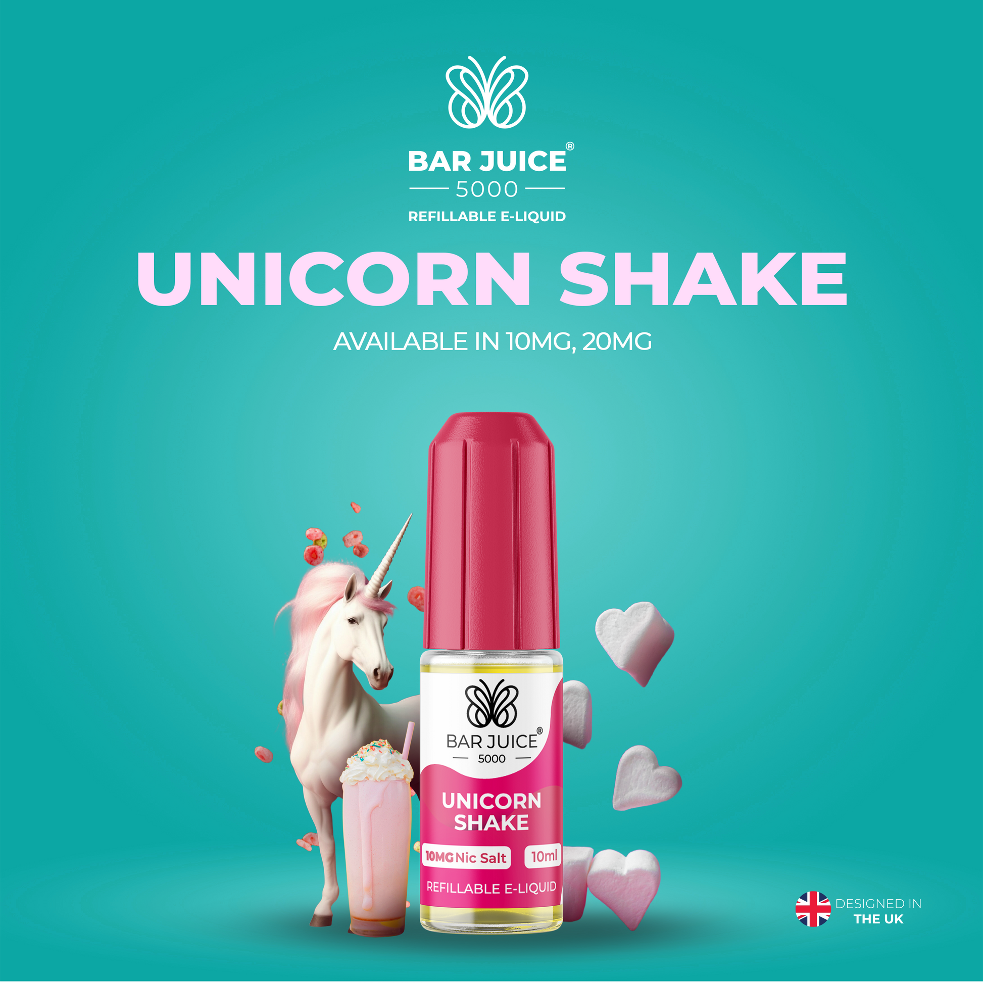 Unicorn Shake Nic Salt E-Liquid | Vape Juice by Bar Juice BAR JUICE Unicorn Shake Nic Salt E-Liquid | Vape Juice by Bar Juice BAR JUICE