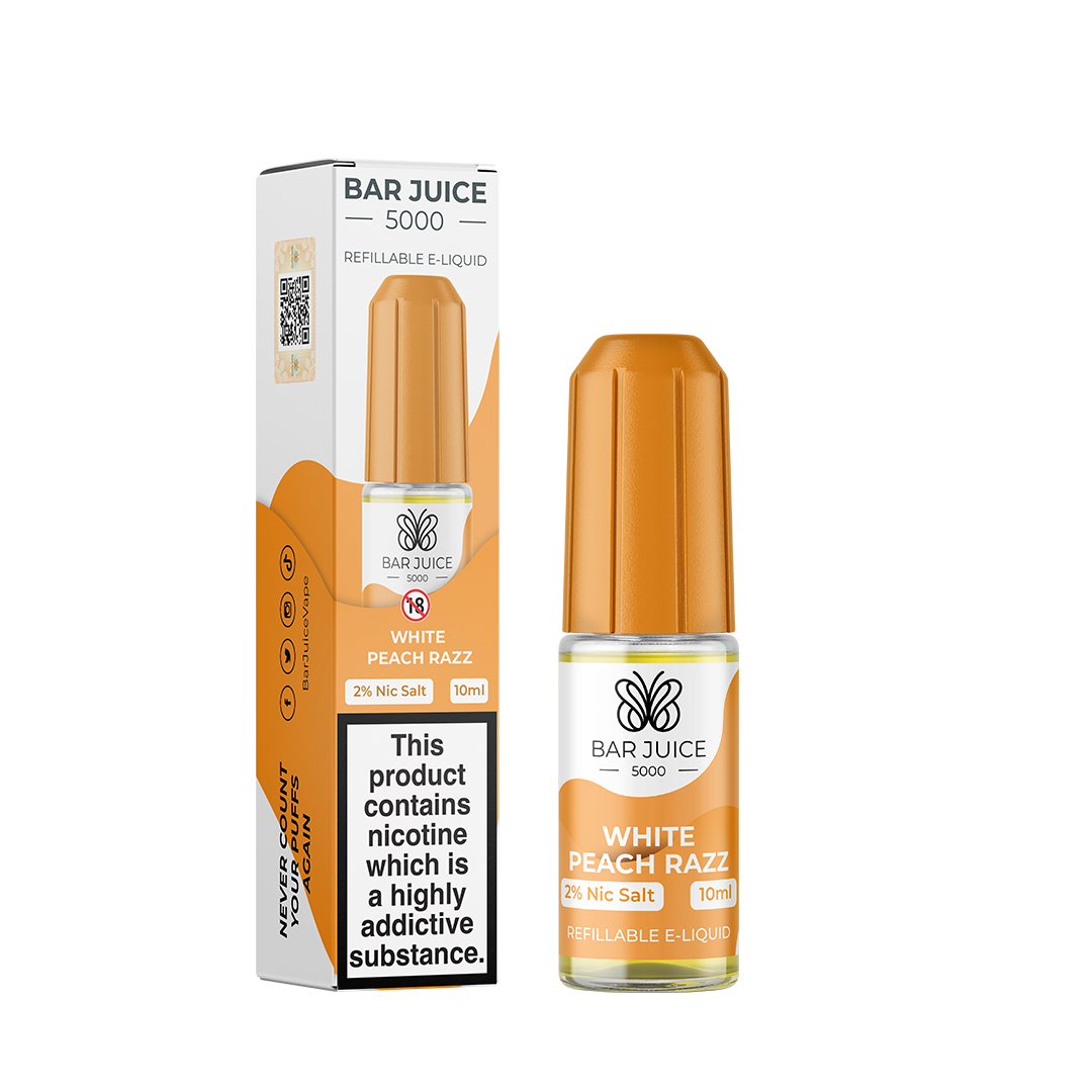 Bar Juice White Peach Razz Nic Salt Elf Bar E-Liquid 20mg 10ml